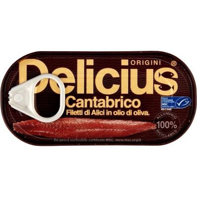 Delicius - MSC Anchovy Fillets from the Cantabrian Sea in olive oil