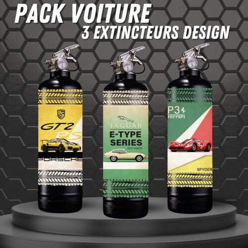 Pack Automobile spécial Saint Valentin - 3 extincteurs / Cadeaux hommes / Mens Valentine's day gift