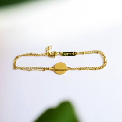 Golden or silver Saturn planet bracelet