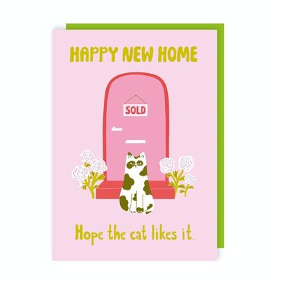 Hope The Cat Likes It New Home Card Confezione da 6