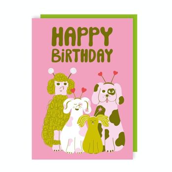 Lot de 6 cartes d'anniversaire Deely Cats 1