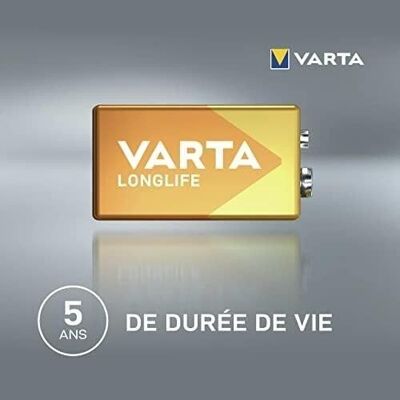 VARTA - BATTERIES LONGLIFE EXTRA 6LR61 9V Bx1