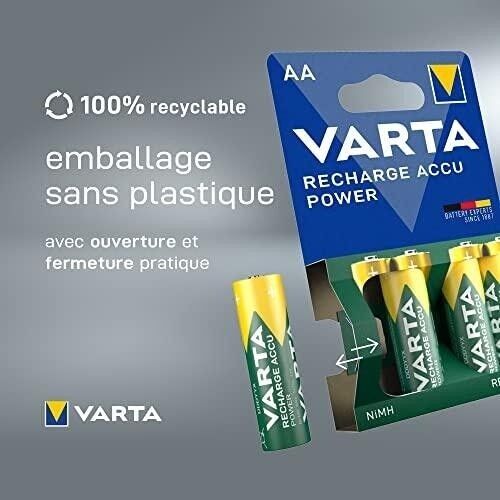 VARTA  - PILES - ACCU POWER AAA HR3 800 MAH - prêt à l'emploi- Bx4