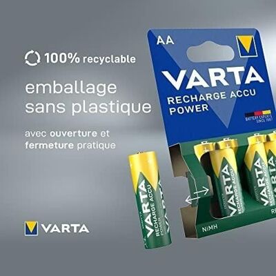 VARTA - BATTERIE - ACCU POWER AAA HR3 800 MAH - pronte all'uso - Bx4