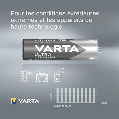 VARTA - BATTERIE ULTRA LITHIUM AA LR06 PROFESSIONAL Bx4p
