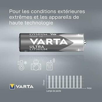 VARTA - PILES ULTRA LITHIUM AA LR06 PROFESSIONAL Bx4p 1