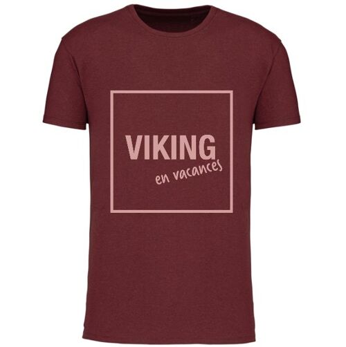 Tee-shirt bordeaux "VIKING EN VACANCES" 🥰