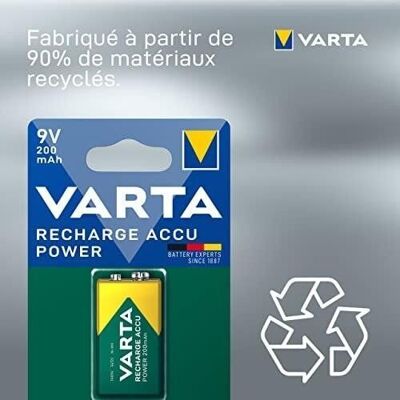 VARTA - BATTERIE - ACCU POWER 9V V7/8H 200 MAH BLISTERx1