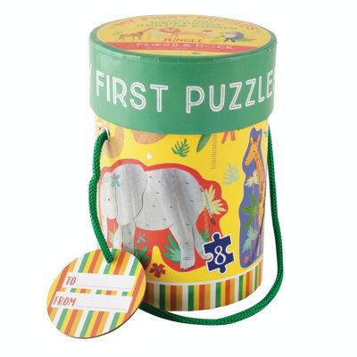 SET OF 4 JUNGLE PUZZLES (3,4,6,8 PIECES)