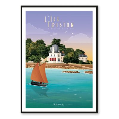 Affiche Douarnenez - l'Île Tristan