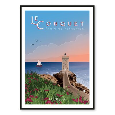 Le Conquet Poster - Kermorvan Leuchtturm