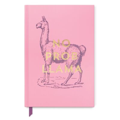 Diario con copertina rigida vintage Sass - No Prob Llama