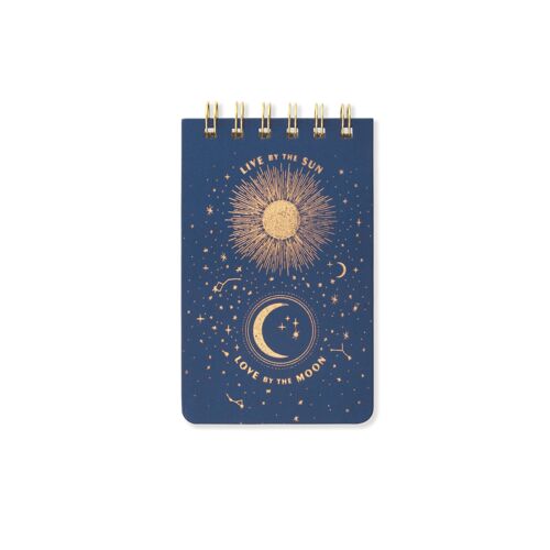 Twin Wire Bookcloth Notepad - Live By The Sun