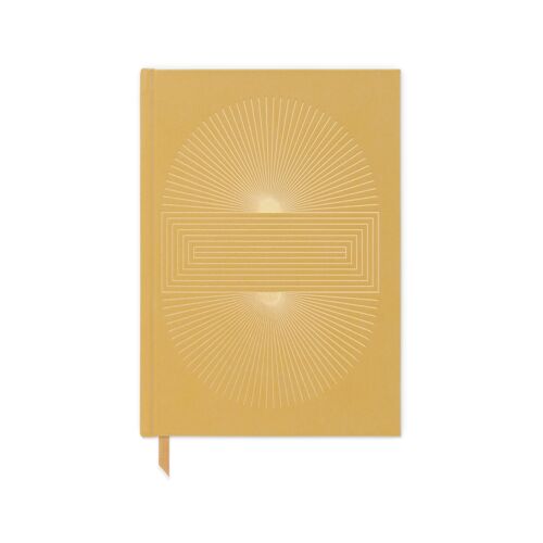 Suedette Hardcover Journal - Ochre - Radiant Sun Block