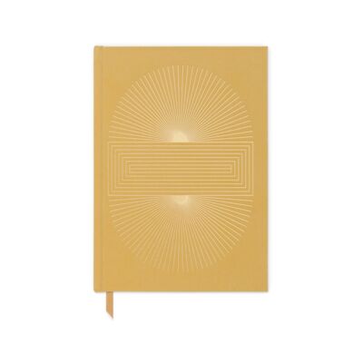 Suedette Hardcover Notizbuch – Ocker – Radiant Sun Block