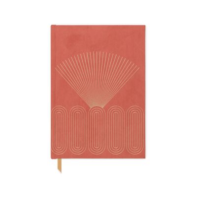 Suedette Hardcover Journal - Terracotta - Radiant Rays
