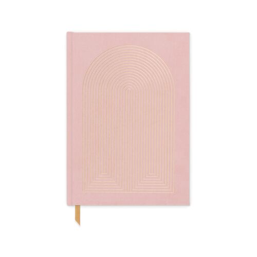 Suedette Hardcover Journal - Dusty Pink - Radiant Rainbow