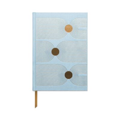 Carnet à Couverture Rigide en Suédine - Bleu - Arch Dot