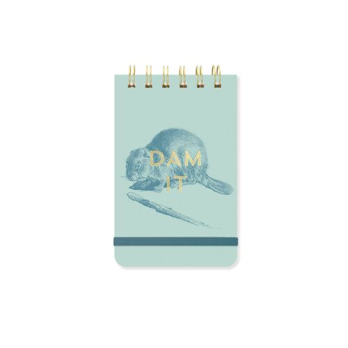 Vintage Sass Twin Wire Notepad - Dam It