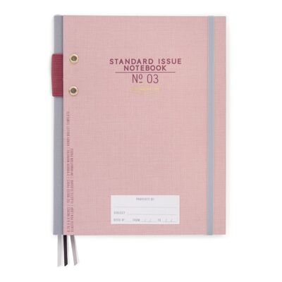 Agenda con copertina rigida numero 03 standard - rosa polveroso