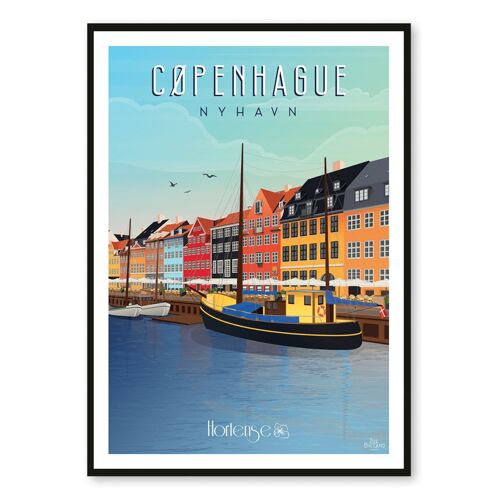 Affiche Copenhague-Nyhavn - Danemark