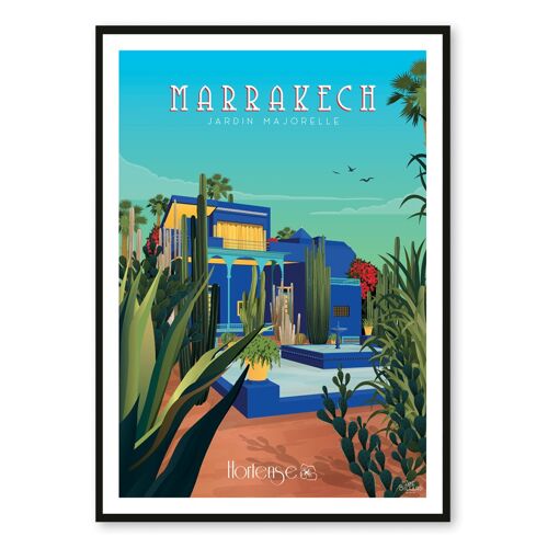 Affiche Marrakech-Jardin Majorelle - Maroc