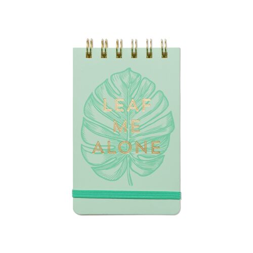 Vintage Sass Twin Wire Notepad - Leaf Me Alone