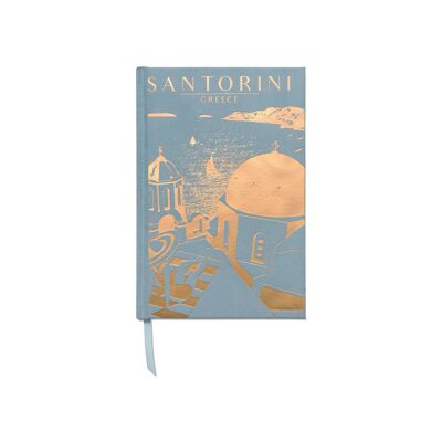 Suedette Hardcover Notizbuch - Santorini