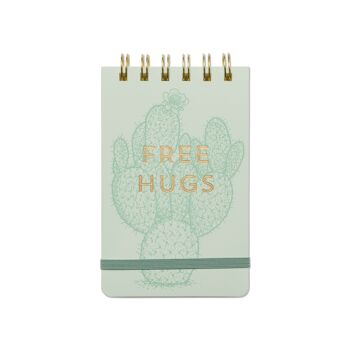 Bloc-notes Vintage Sass Twin Wire - Free Hugs 1