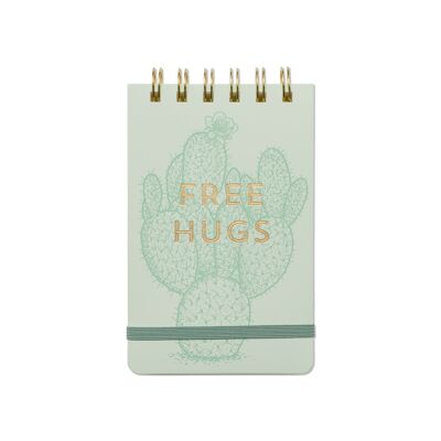 Bloc-notes Vintage Sass Twin Wire - Free Hugs