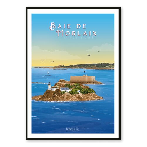 Affiche Baie de Morlaix - l'Île Louët