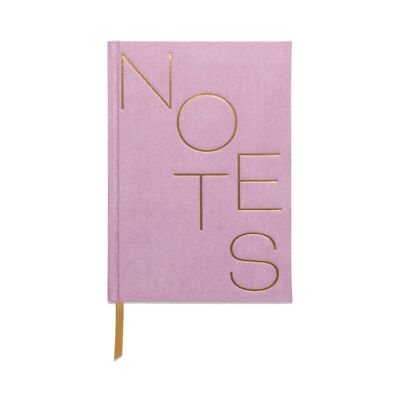 Suedette Hardcover Journal - Lilac - Notes