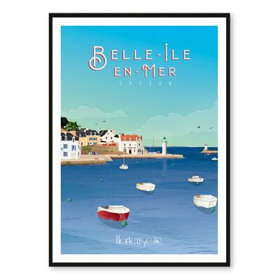 Belle-Île-en-Mer-Plakat - Sauzon