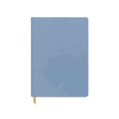 Journal flexible en similicuir - bleu bleuet