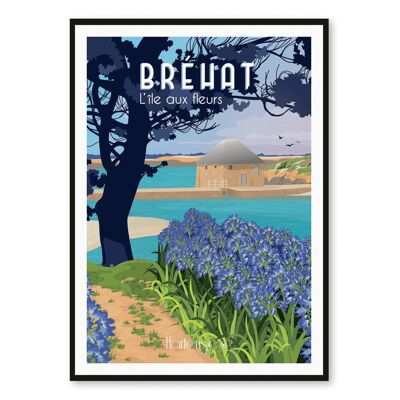 Bréhat poster - Island of flowers