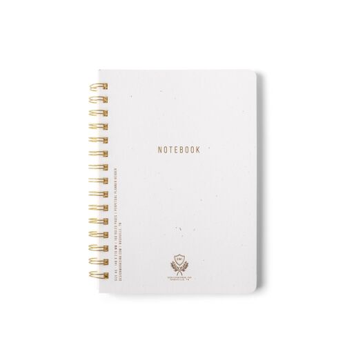 Crest Kraft Twin Wire Notebook (A5) - Speckled Ivory