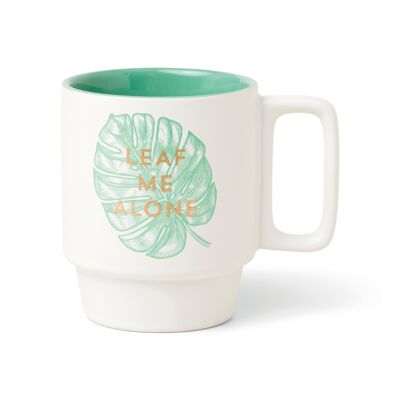 Taza de cerámica Vintage Sass (355 ml) - Leaf Me Alone