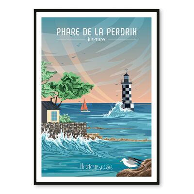 Lighthouse poster of the Perdrix - Île Tudy
