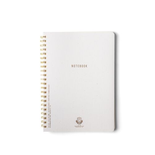 Crest Kraft Twin Wire Notebook (A4) - Speckled Ivory