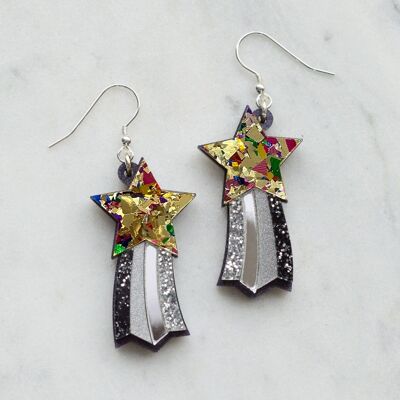 Star Rainbow Dangle Earrings