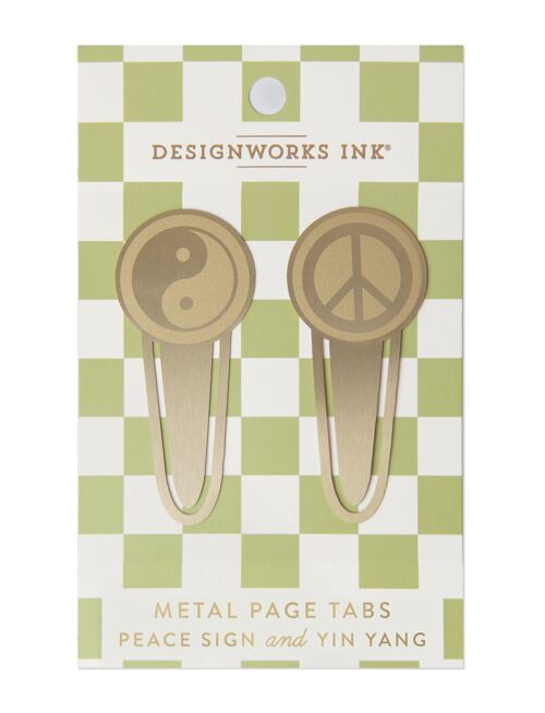 Metal Page Tabs - Peace + Yin-Yang