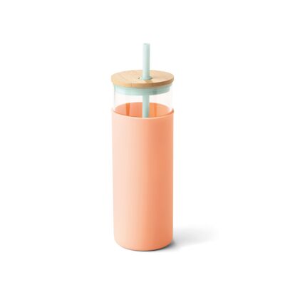 Tumbler With Straw - Mint + Peach