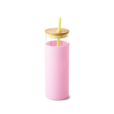 Tumbler With Straw - Citron + Pink