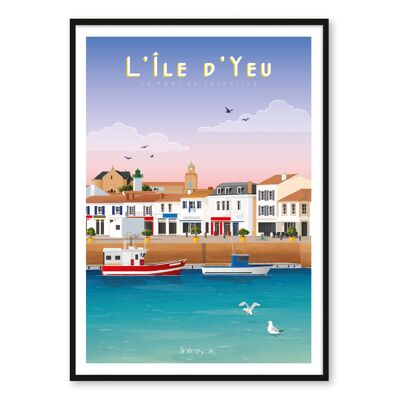 L'Île d'Yeu poster - The port of Joinville