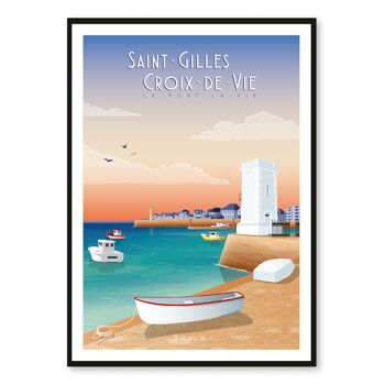 Affiche Saint-Gilles-Croix-de-Vie – Le port La Vie 1