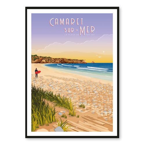 Affiche Camaret-sur-Mer - La plage de Pen Hat