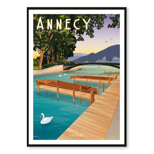Affiche Annecy - Le Pont des Amours
