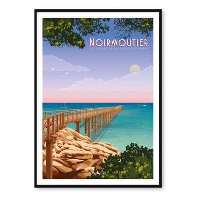 Póster Noirmoutier - El muelle de la playa de las Damas