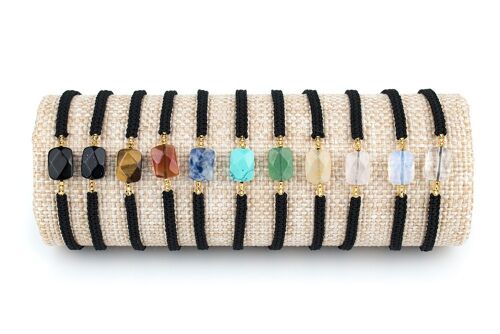 Bracelets pierre minerale rectangle