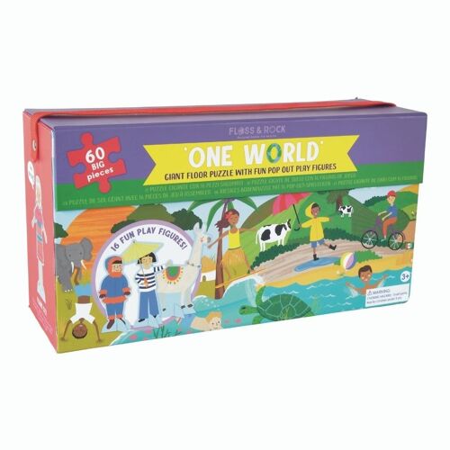 PUZZLE DE SUELO CON FIGURAS ONE WORLD (60 PIEZAS)